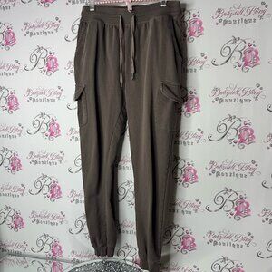 RQRD required pants sweatpants joggers cargo Women's Brown Cargo Jogger Pants